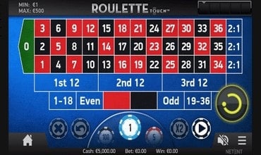 afbeelding van roulette touch